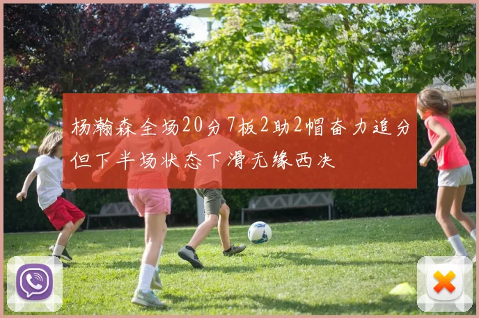 杨瀚森全场20分7板2助2帽奋力追分但下半场状态下滑无缘西决